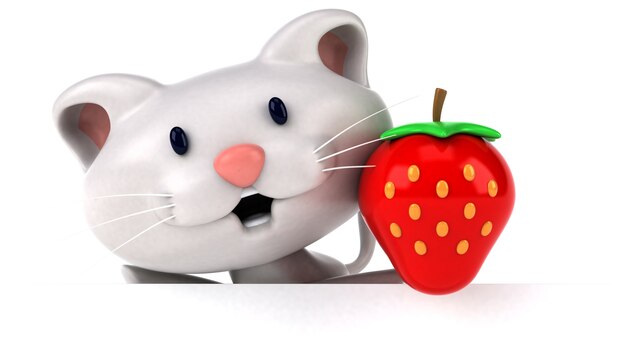 Photo fun cat - 3d illustration