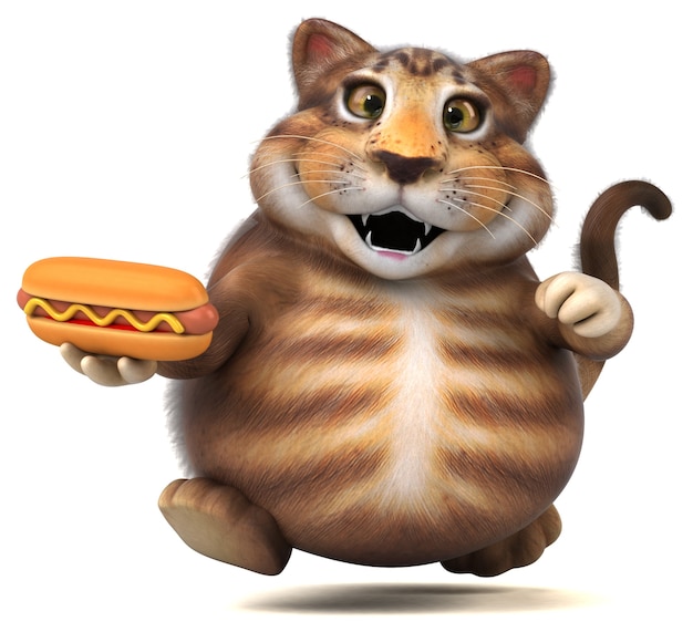 Fun cat - 3D Illustration