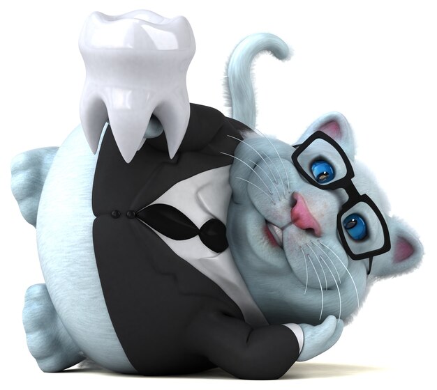 Fun cat - 3D Illustration