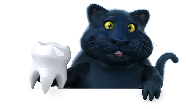 Fun cat - 3D Illustration