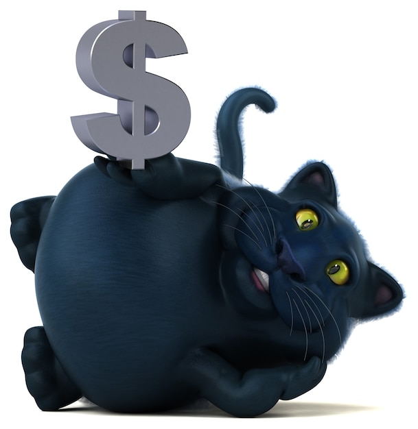 Fun cat - 3D Illustration