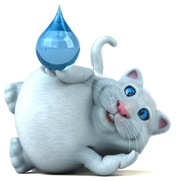 Fun cat - 3D Illustration