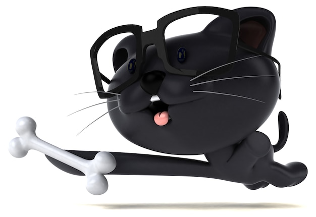 Fun cat - 3D Illustration