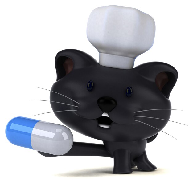 Fun cat - 3D Illustration