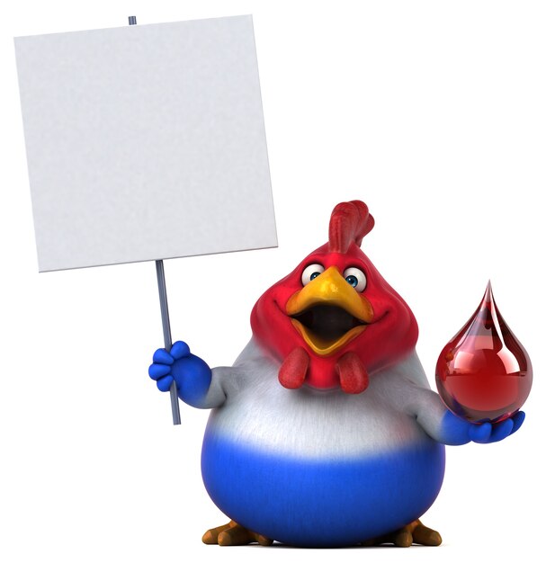 Fun Chicken - 3D Illustratie