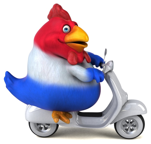 fun chicken - 3d illustration