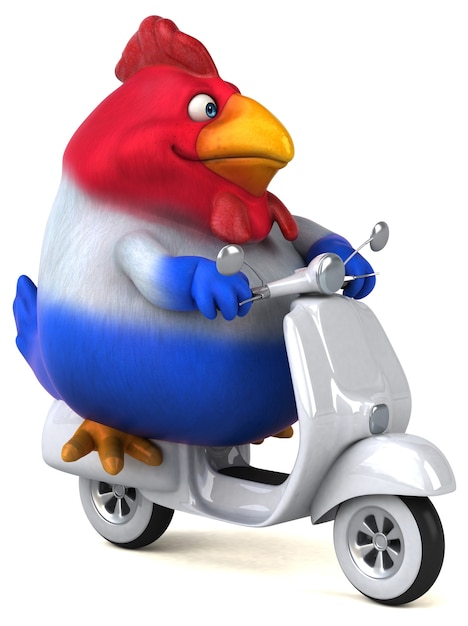 fun chicken - 3d illustration