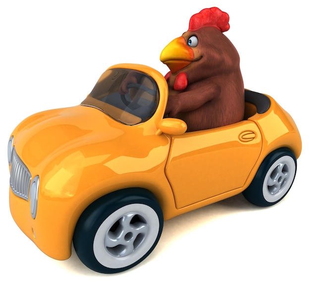 Photo fun chicken - 3d illustration