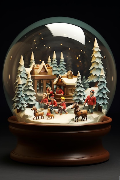 a fun Christmas themed snow globe