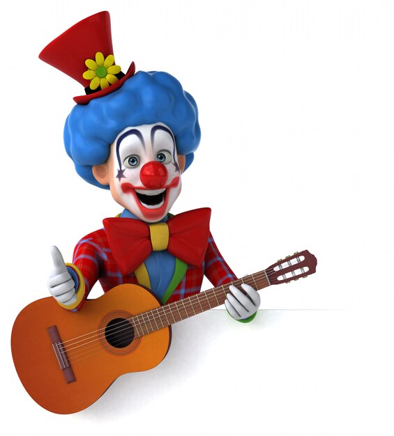 Foto divertente clown - illustrazione 3d