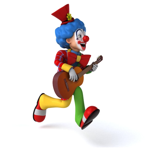 Fun clown 3D Illustration