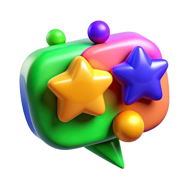 Fun and colorful 3D icon