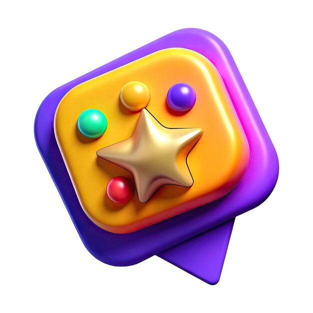 Fun and colorful 3D icon