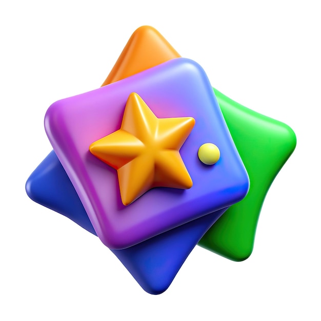 Fun and colorful 3D icon