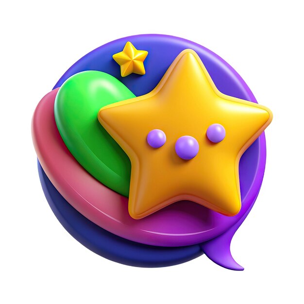 Fun and colorful 3D icon