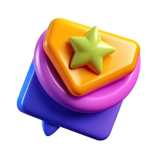 Fun and colorful 3D icon