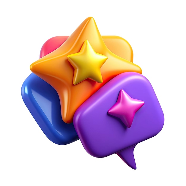 Fun and colorful 3D icon