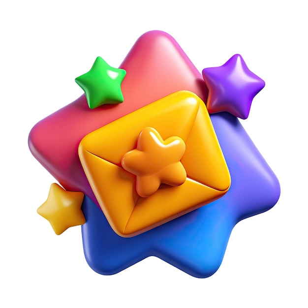 Fun and colorful 3D icon