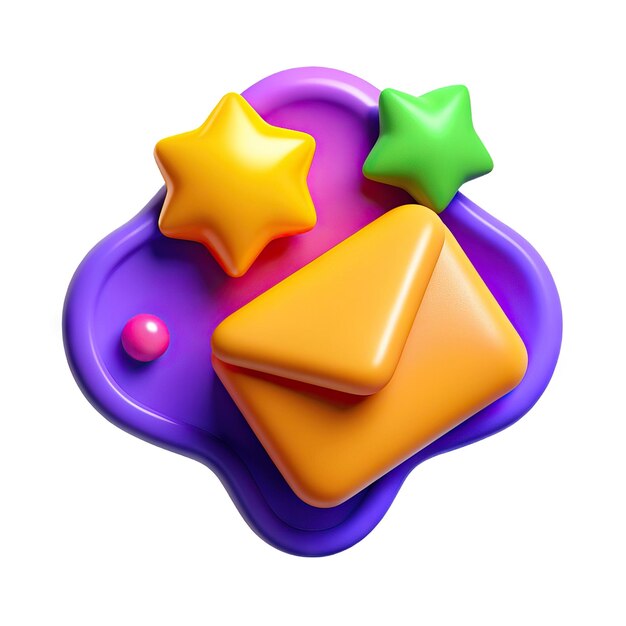 Fun and colorful 3D icon