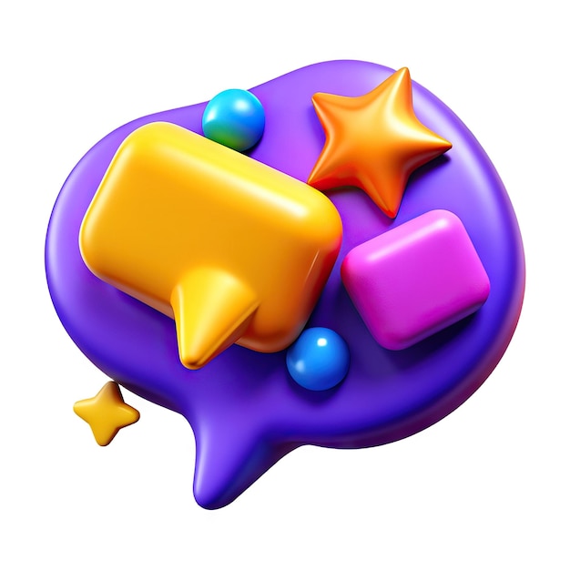 Fun and colorful 3D icon