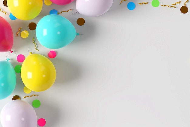 Веселая угловая композиция из разноцветных воздушных шаров