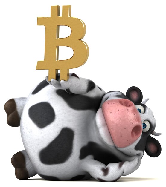 Fun cow - 3D Illustration