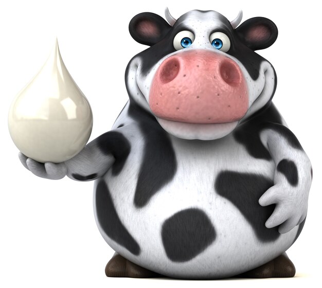 Fun cow - 3D Illustration