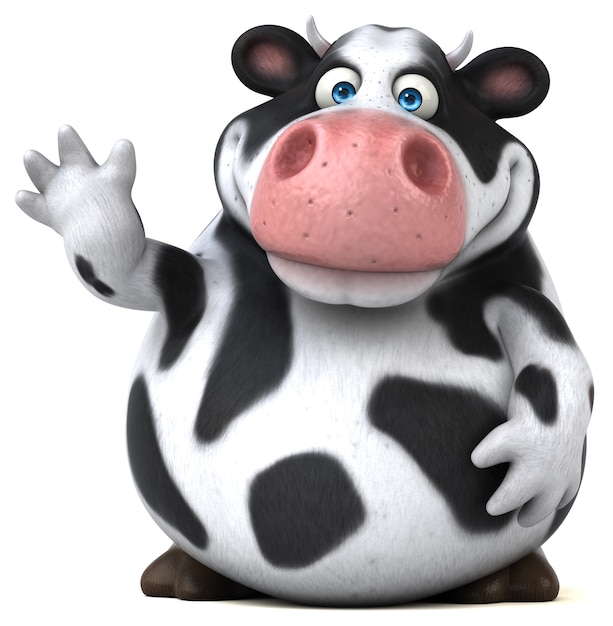 Fun cow - 3D Illustration