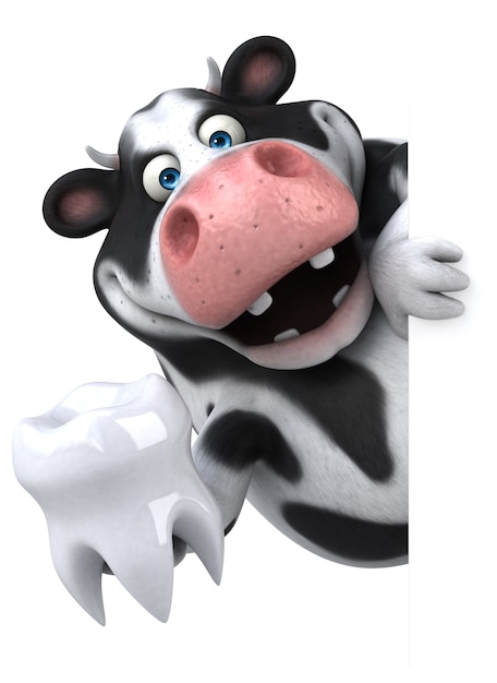 Fun cow - 3D Illustration