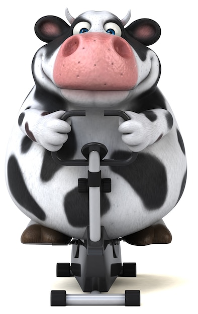 Fun cow - 3D Illustration