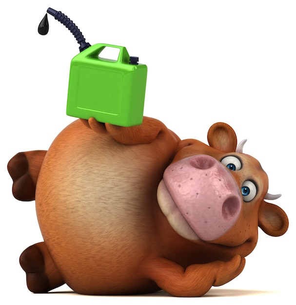 Fun cow - 3D Illustration