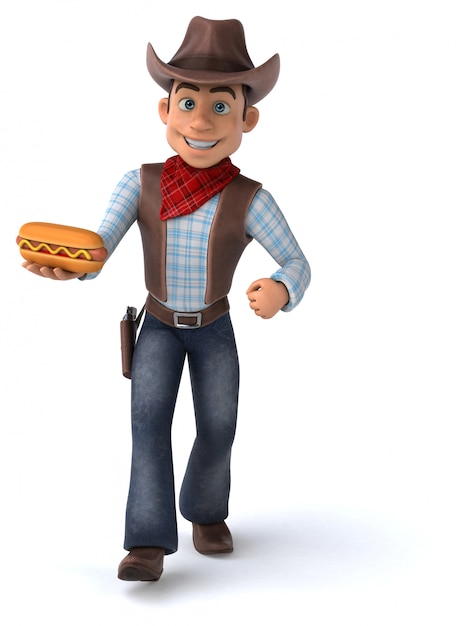 Fun Cowboy - 3D illustratie