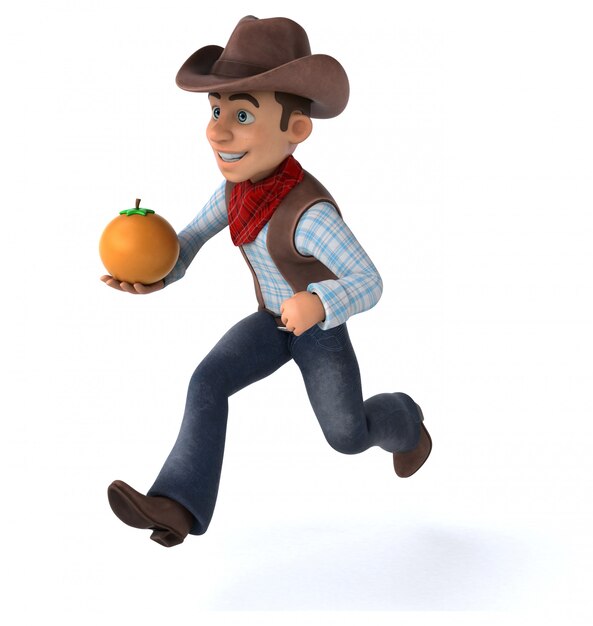 Fun Cowboy - 3D illustratie