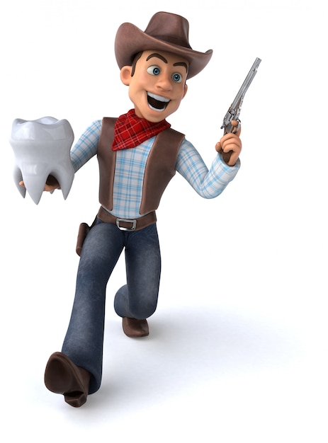 Fun Cowboy - 3D illustratie