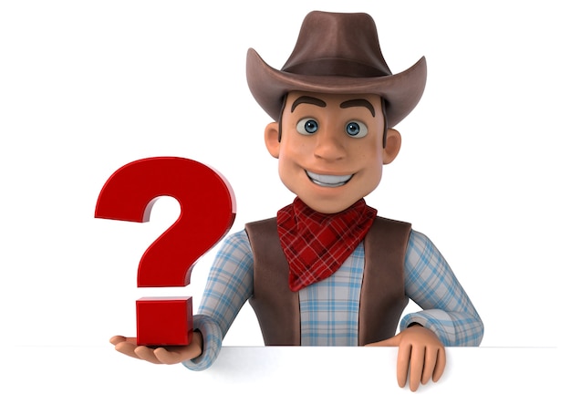 Fun Cowboy 3D illustratie