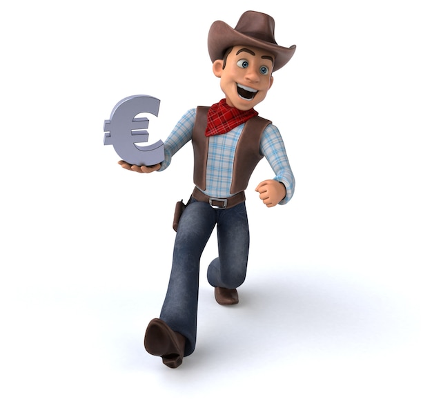 Fun Cowboy 3D illustratie