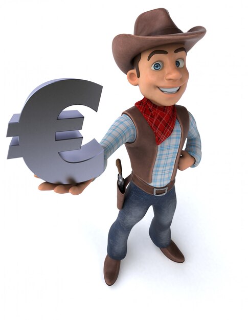 Fun Cowboy - 3D Illustration