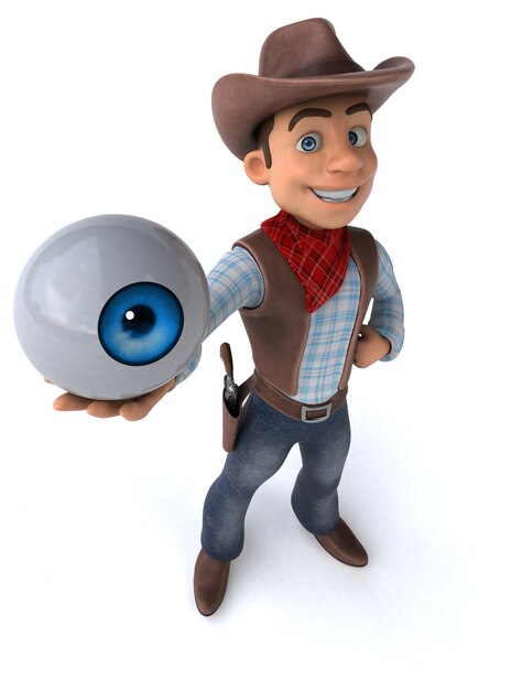 Fun Cowboy 3D Illustration