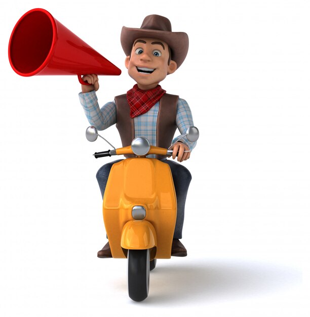 Fun Cowboy - 3D Illustration