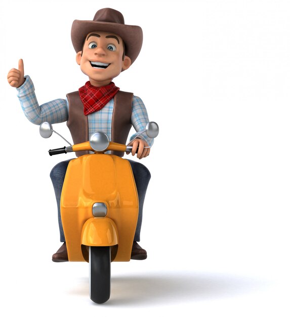 Fun Cowboy - 3D Illustration