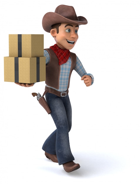 Fun Cowboy - 3D Illustration