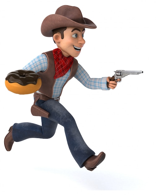 Fun Cowboy - 3D Illustration