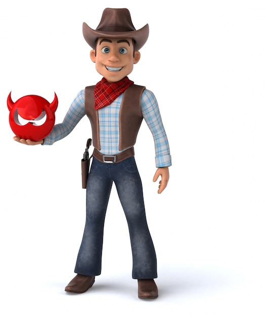 Fun Cowboy - 3D Illustration