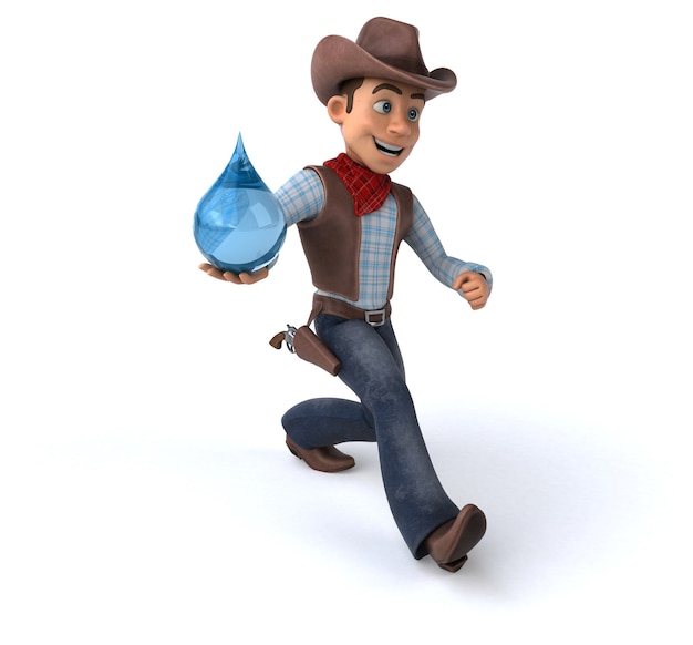 Fun Cowboy 3D Illustration