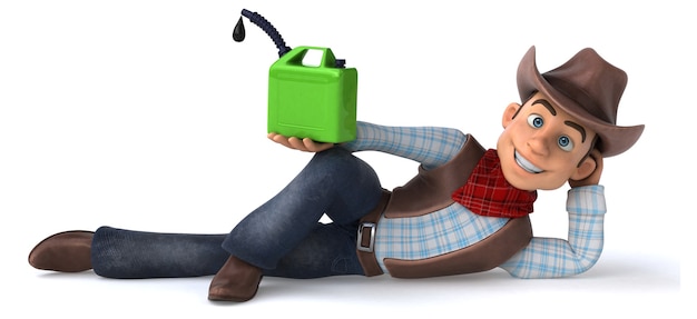 Fun Cowboy 3D Illustration