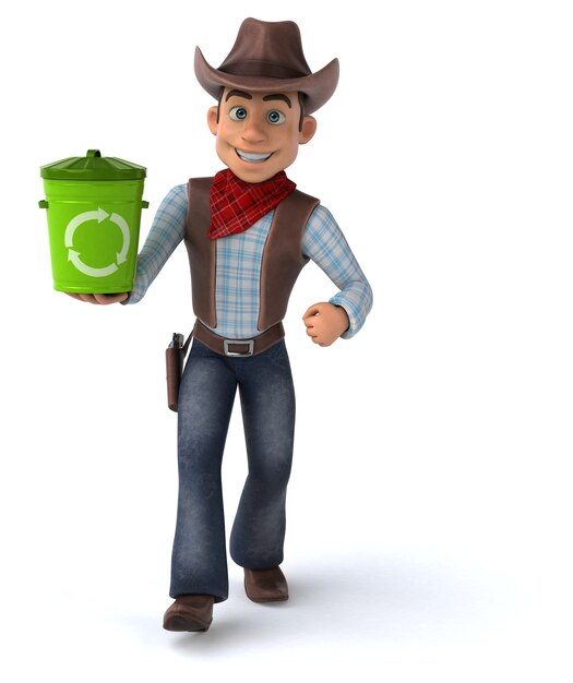 Fun Cowboy - 3D Illustration