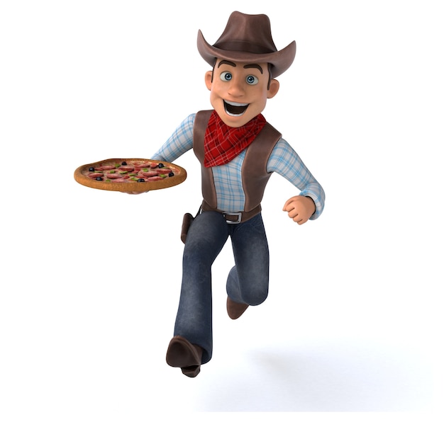 Fun cowboy - illustrazione 3d