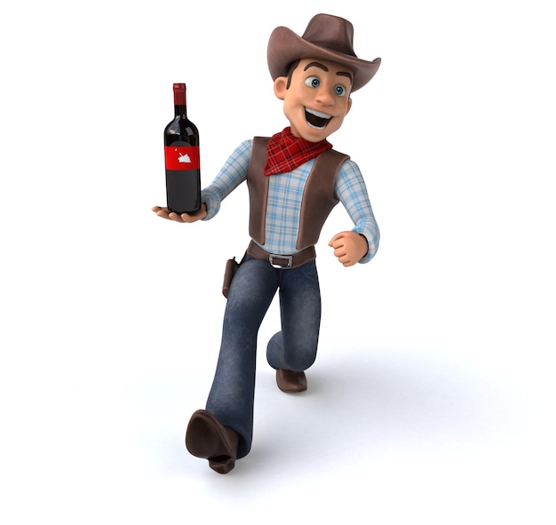 Fun Cowboy - 3D Illustration