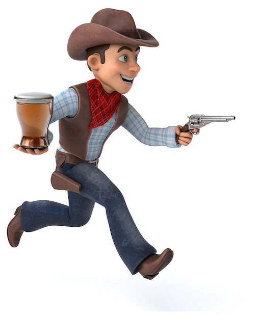 Illustrazione divertente del cowboy
