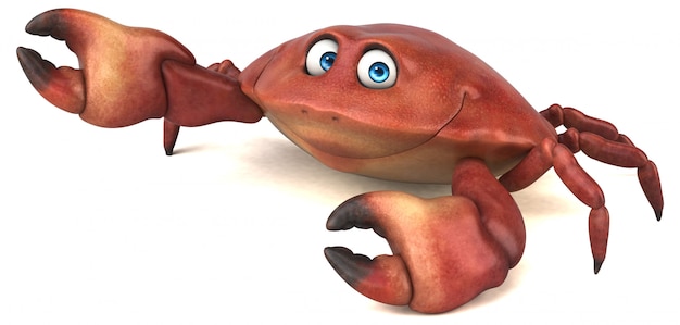 Photo fun crab - 3d illustration